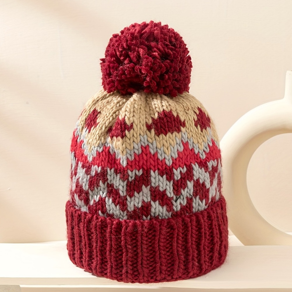 Cozy Knit Pom-Pom Hat 2 pack